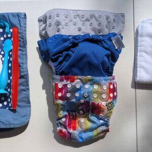 Baby Washable Cloth Diaper Changing Bundle, BumGenius